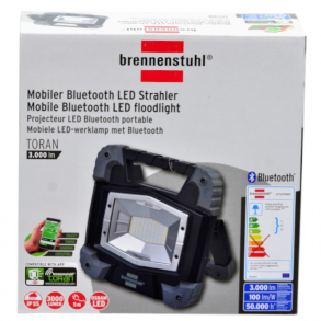 Reflektor, przenośny naświetlacz LED Toran 3000 MB z aplikacją, IP55,  3000lm, 30W, Brennenstuhl 1171470301