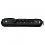 Przedłużacz listwowy Premium line czarny USB 6 gniazd Brennenstuhl 1951164602